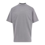 Logo Print Katoenen T-shirt Grote Pasvorm Balenciaga , Gray , Heren