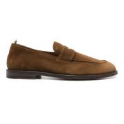 Suede Penny Loafers Officine Creative , Brown , Heren