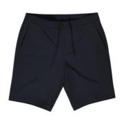 Blauwe Effen Rits Shorts Herfst/Winter Mannen Hugo Boss , Blue , Heren