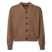 Bruine Logo Cardigan Trui Jacquemus , Brown , Heren