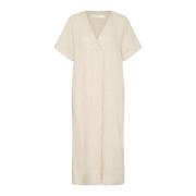 Haze Melange Jurk met Wijde Mouwen InWear , Beige , Dames