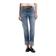 Blauwe Denim Broek Replay , Blue , Dames