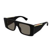 Stijlvolle zonnebril met bruine lenzen Gucci , Black , Dames