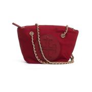 Chique Rode Handtas met Kettinghengsel Tory Burch , Pink , Dames