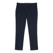 Blauwe Cropped Chino Broek Twinset , Blue , Dames