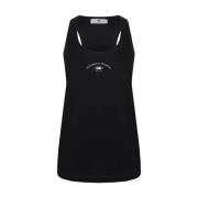 Zwarte Racerback Tank Top Elisabetta Franchi , Black , Dames