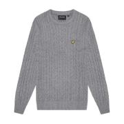 Heren Langemouw Gebreid Grijs Lyle & Scott , Gray , Heren