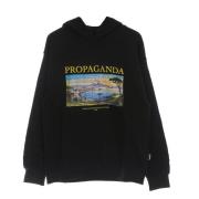 Zwarte lichtgewicht hoodie Propaganda , Black , Heren