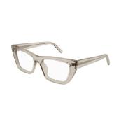 Beige Mica Optische Bril Saint Laurent , Beige , Unisex