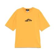 Zonnebloem Geel Print T-shirt Polos Dsquared2 , Yellow , Heren