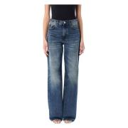 Wijde Jeans Haikure , Blue , Dames