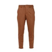 Bruine Wolflanel Op Maat Gemaakte Broek PT Torino , Brown , Heren