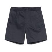 Navy Blue Elastische Taille Shorts Ami Paris , Blue , Heren