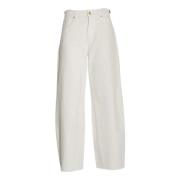 High-Waisted Carrot Jeans Bianco 7 For All Mankind , White , Dames