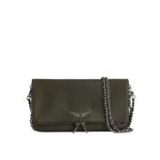 Korrelige leren clutch met metalen ketting Zadig & Voltaire , Green , ...