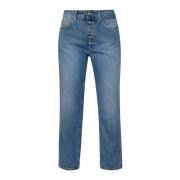 Lichte Denim Straight Leg Jeans Dondup , Blue , Dames