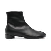 Zwarte Leren Zijrits Hakken MM6 Maison Margiela , Black , Heren