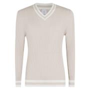 V-hals top in verschillende kleuren Eleventy , Beige , Dames