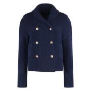 Gebreide katoenen jas Ralph Lauren , Blue , Dames