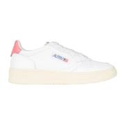 Leren Sneakers met Geborduurd Logo Autry , White , Dames