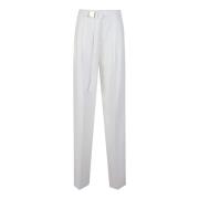 Witte op maat gemaakte broek met rits Max Mara Studio , White , Dames