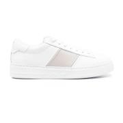 Wit Zilver Sneaker Mesh Emporio Armani , White , Heren