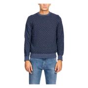 Kasjmier Crewneck Sweater Blauw Drumohr , Blue , Heren