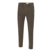 Chocolade Katoenen Slim Fit Broek Briglia , Brown , Heren