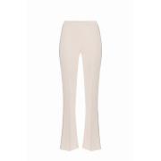 Wijde Pijp Stretch Crepe Broek Elisabetta Franchi , Beige , Dames