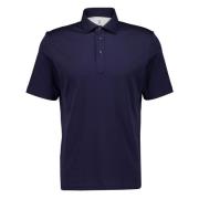 Katoenen Polo Shirt 100% Katoen Italië Brunello Cucinelli , Blue , Her...