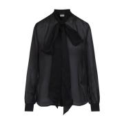 Noir Blouse voor Vrouwen Saint Laurent , Black , Dames