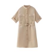 Utility Jurk met Riem Woolrich , Beige , Dames