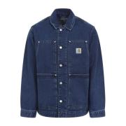 Blauwe Dubbele Voorkant Jas Carhartt Wip , Blue , Heren