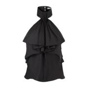 Zwarte top met volumineus knoopdetail Nina Ricci , Black , Dames