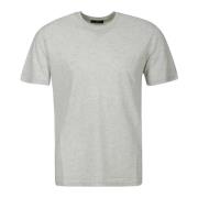 Lichtgrijs Katoenen Jersey T-shirt Fedeli , Gray , Heren