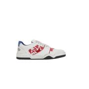 Witte lage-top vintage leren sneakers Dsquared2 , White , Heren