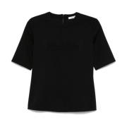 Zwarte T-shirts en Polos met Rits Max Mara , Black , Dames