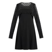 Elegante Jersey Jurk met Monogram Ruffle Givenchy , Black , Dames