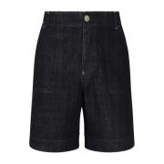 Denim Bermuda Shorts Straight Leg Blauw Jacquemus , Blue , Heren