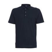 Blauw Katoen Linnen Polo Shirt Drumohr , Blue , Heren