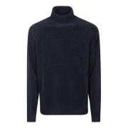 Chenille Turtleneck Gebreide Trui RRD , Blue , Heren