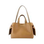 Bruine Leren Shopper Tas Acne Studios , Brown , Dames