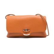 Oranje Leren Clutch Tas Zanellato , Orange , Dames