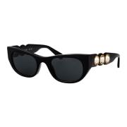 Stijlvolle zonnebril met model 0Sk6022 Swarovski , Black , Dames