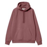 Katoenen Hooded Chase Sweatshirt met Zakken Carhartt Wip , Pink , Here...