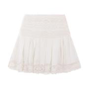 Witte Linnen Katoenen Rok Isabel Marant Étoile , White , Dames