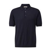 Zijde Blend Polo Shirt Lichtgewicht Elegant Maurizio Baldassari , Blue...