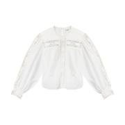 Witte Linnen Katoenen Damesoverhemd Isabel Marant Étoile , White , Dam...