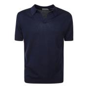 Blauwe Skipper Kraag Polo Shirt John Smedley , Blue , Heren