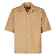 Knoopsluiting Cubaanse kraag shirt zand Marni , Beige , Heren